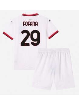 Otroški Nogometna dresi replika AC Milan Youssouf Fofana #29 Gostujoči 2024-25 Kratek rokav (+ hlače)